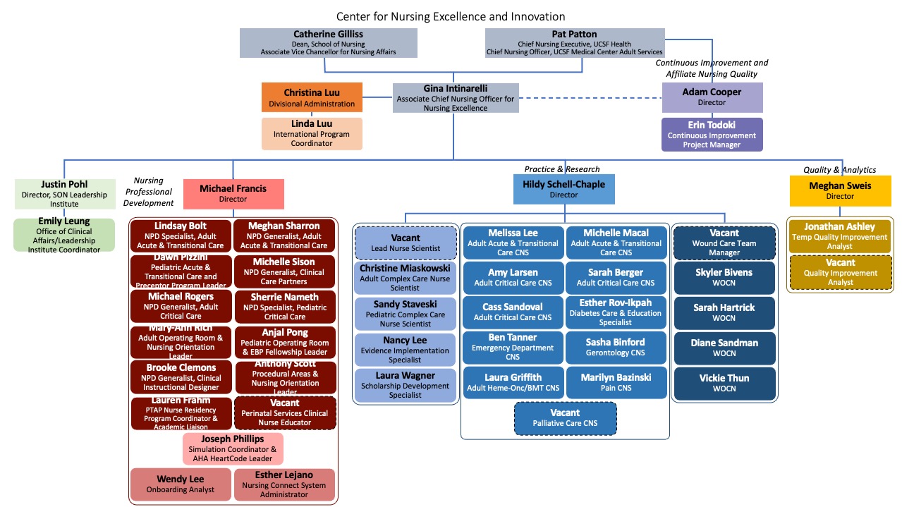 Nursing Excellence and Innovation Org Chart Updated 2021 0712